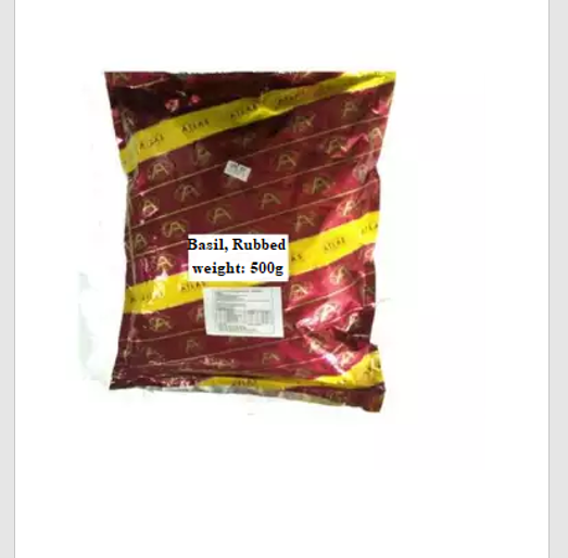 Basil leaves dried crushed basil rubbed brand Atlas 100g