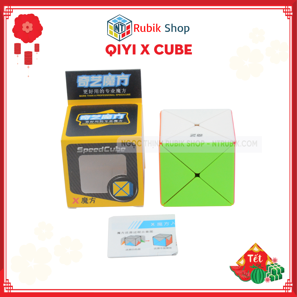 [Hoàn tiền 10%][Rubik Biến Thể] Rubik Qiyi X Cube Stickerless đồ chơi thông minh