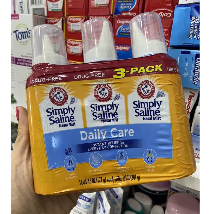 Xịt mũi chống dị ứng Simply Saline Daily Care 127g