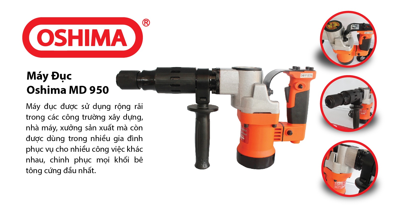 MÁY KHOAN BÚA OSHIMA KB-950