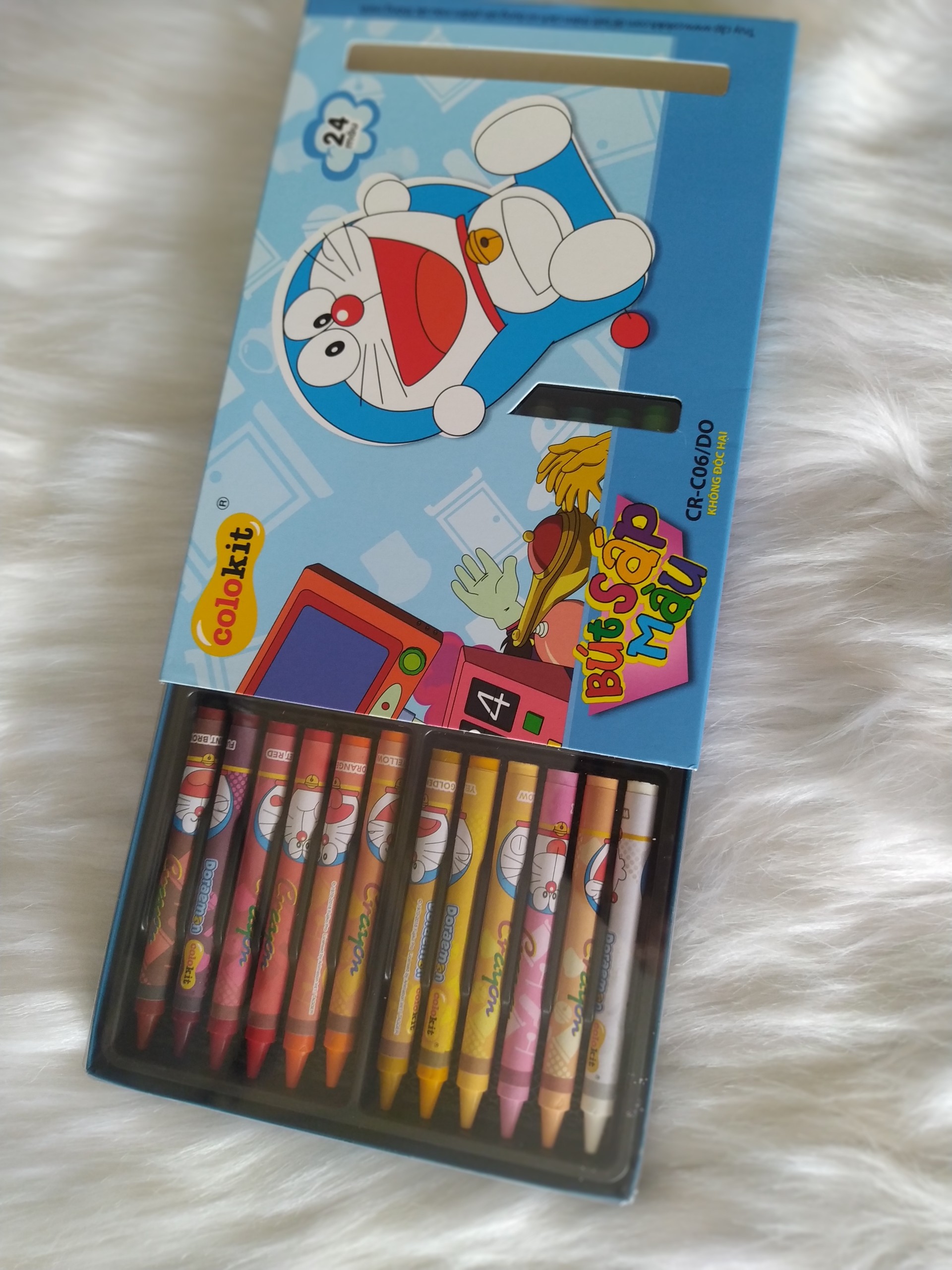 Sáp màu Doraemon 24 màu Colokit | CR-C06,C05,C04/DO