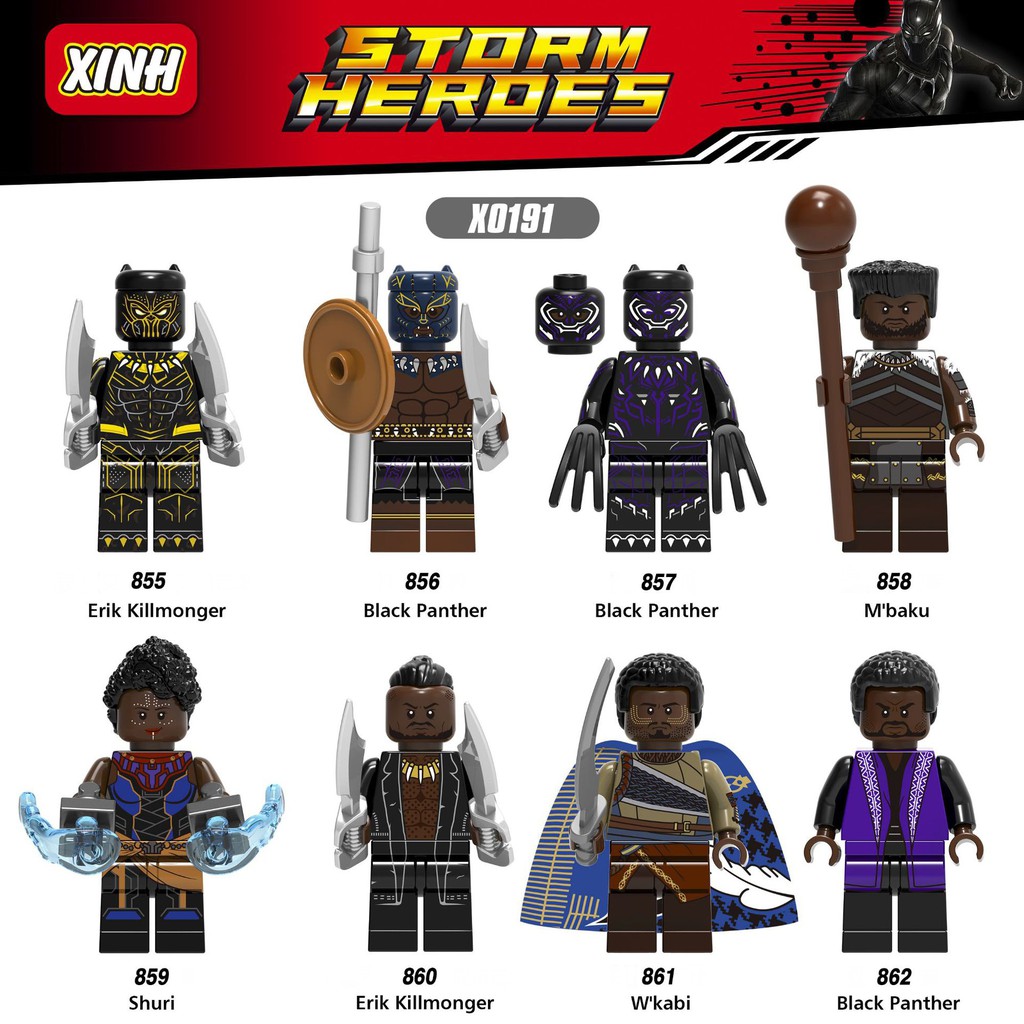 Mini   Bộ Tộc Báo Đen Black Panther X0191