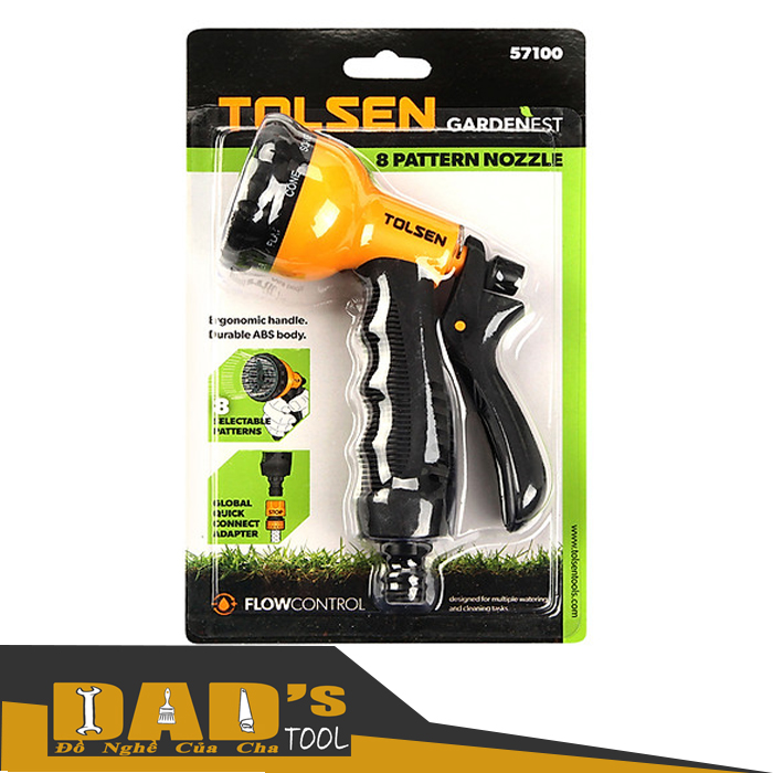 DỤNG CỤ PHUN NƯỚC 8 Chế độ 1/2" TOLSEN 57100