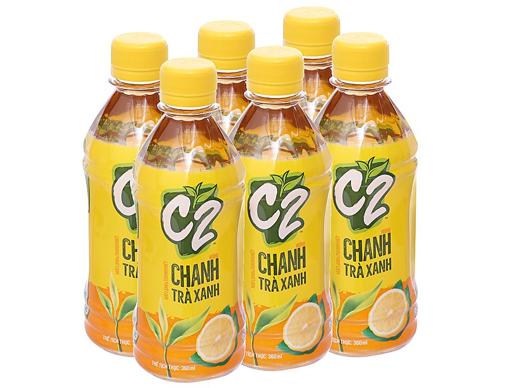 [COMBO 2 CHAI] Trà Xanh C2 Hương Chanh - Chai 355ml