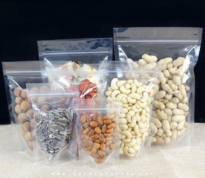 [200gr/size] túi zip 2 mặt trong suốt, túi zip đựng thực phẩm