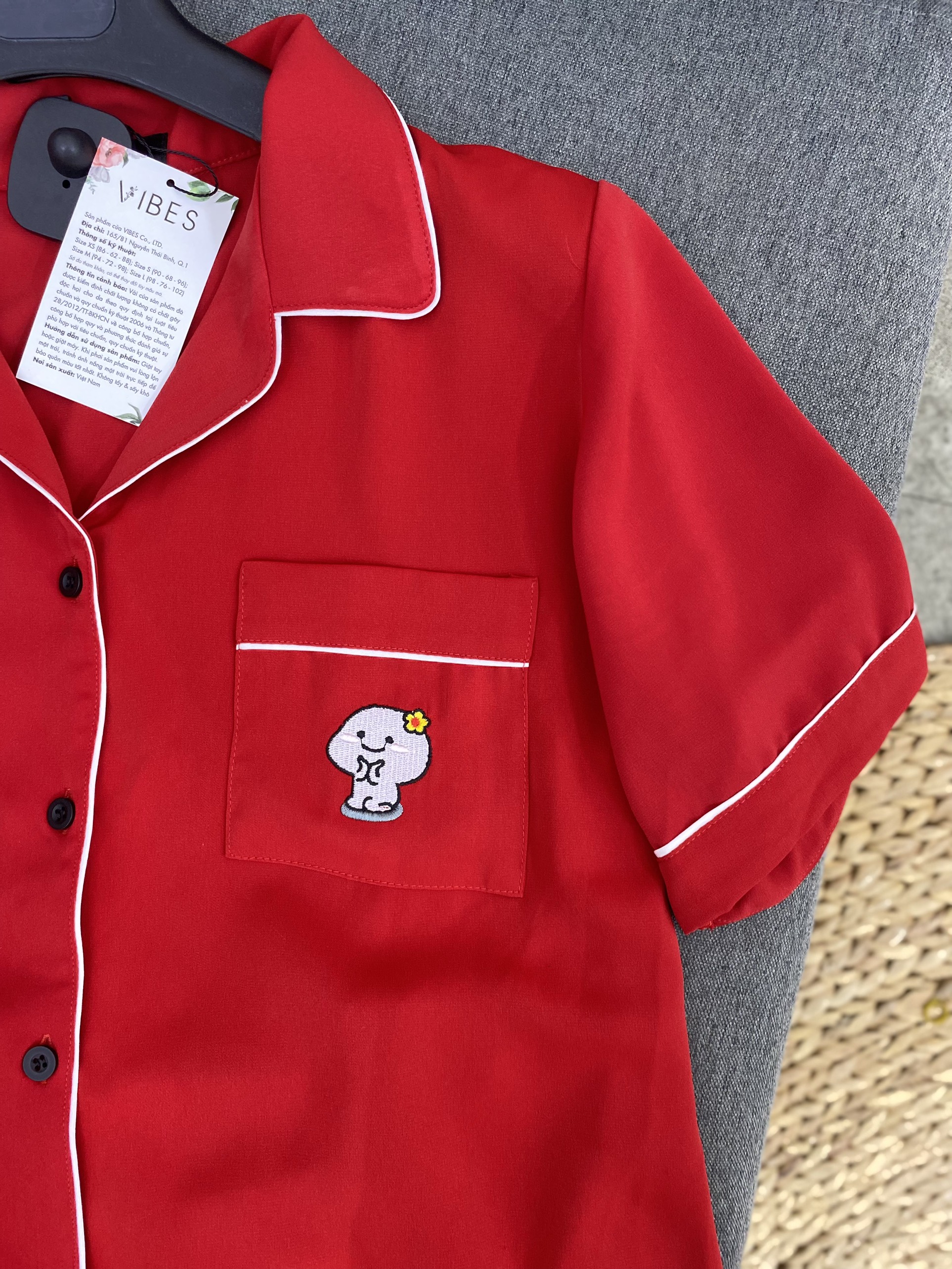 VIBES Đồ bộ Pijama ngắn Reddie Meme Py Set