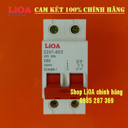 Cầu dao tự động lioa loại 2 cực. át lioa