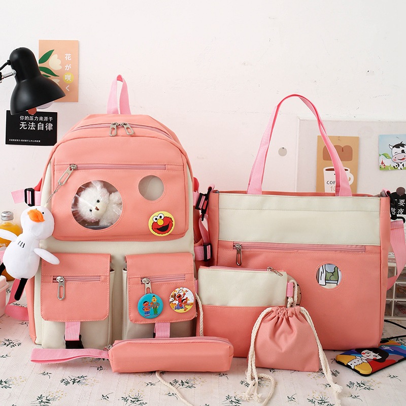 BALO 4 MÓN THỜI TRANG, BALO, BALO NAM NỮ, BALO ĐI HỌC SINH, SINH VIÊN - SET BALO 4 MÓN BEAR 2 KHÓA
