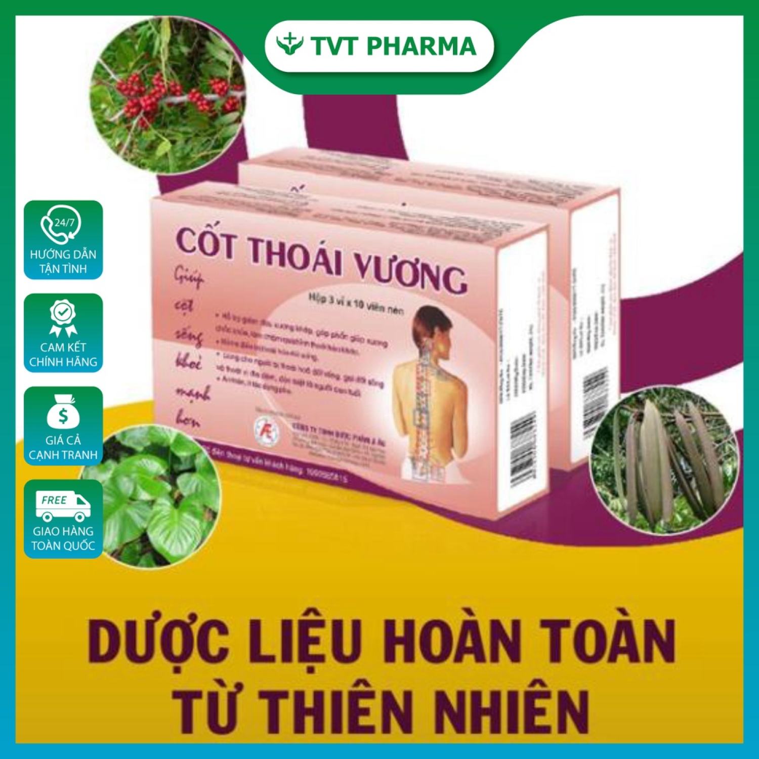 Viên uống cốt thoái vương giảm tình trạng viêm thoái hóa khớp hiệu quả