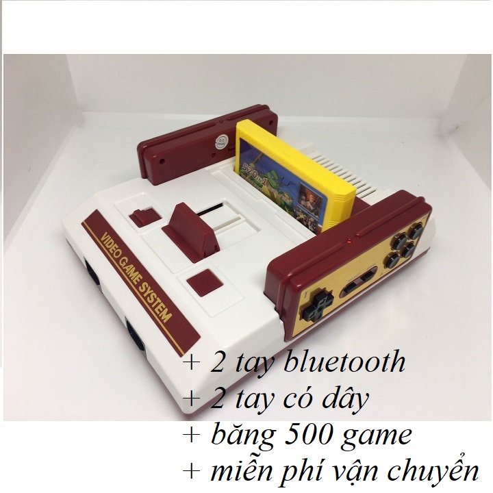 Máy chơi game 4 nút C37 tay bluetooth + băng 600 game