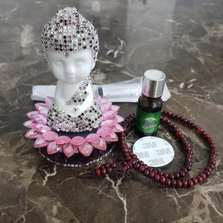 Amitabha Buddha image with a crystal base mounted decorative taplo TP-J1 automotive set