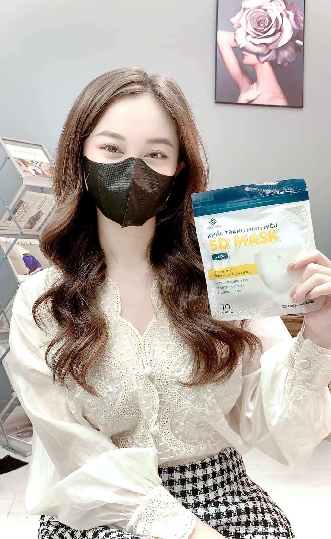 Khẩu trang y tế 5D Mask màu ĐEN (hộp 10 cái) - 5D MASK ĐEN