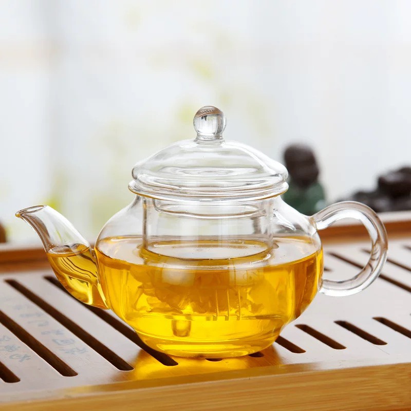 [HCM]Ấm Pha Trà Thuỷ Tinh Chịu Nhiệt kèm Lõi Lọc Lò Xo 260 ML