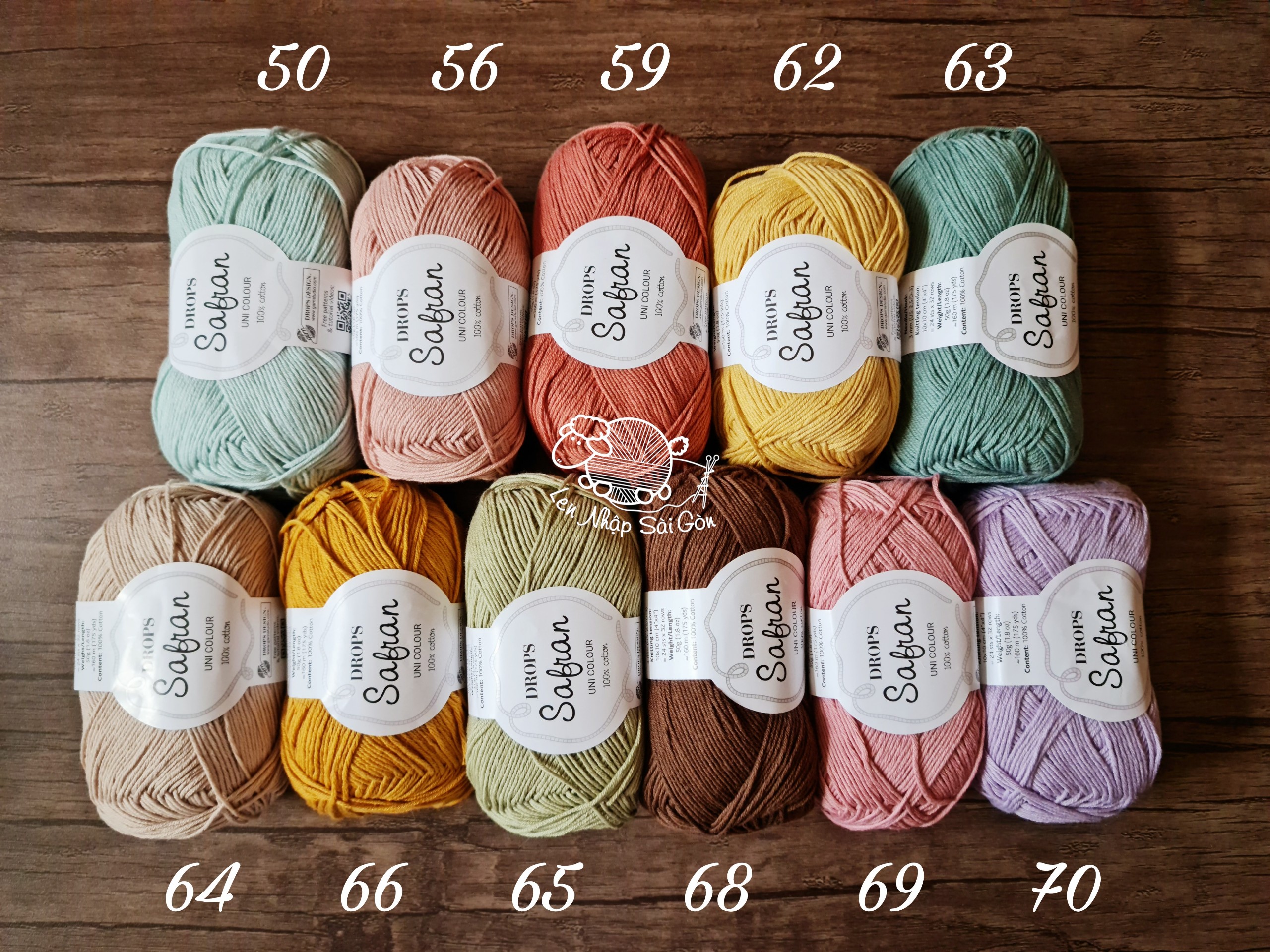 Sợi Xuân Hè Cotton Drops SAFRAN (Châu Âu) @lennhapsaigon