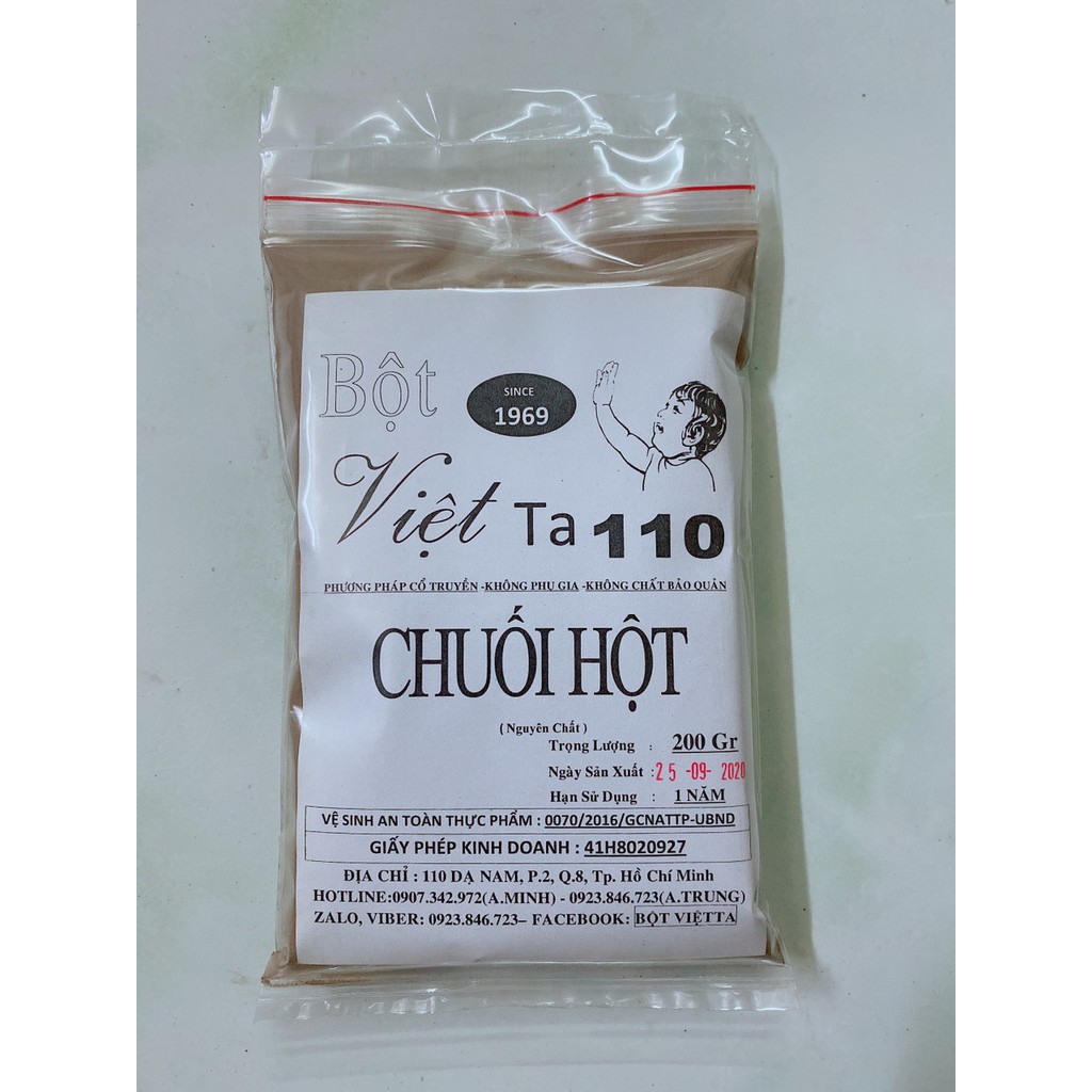 [HCM]Bột Chuối Hột Bột Việt Ta