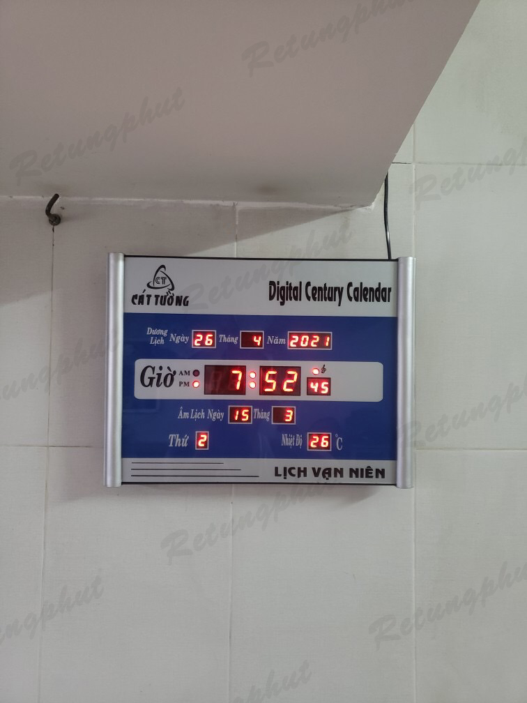 Đồng hồ Lịch Vạn Niên Điện Tử Treo Tường 3A