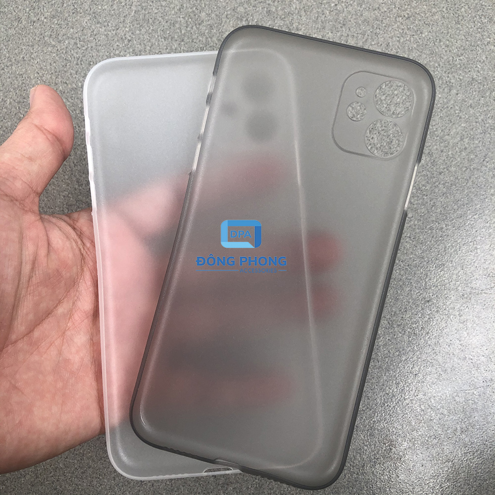Combo 2 Ốp Lưng Trong Nhám Unibody iPhone 11 Mỏng Giấy