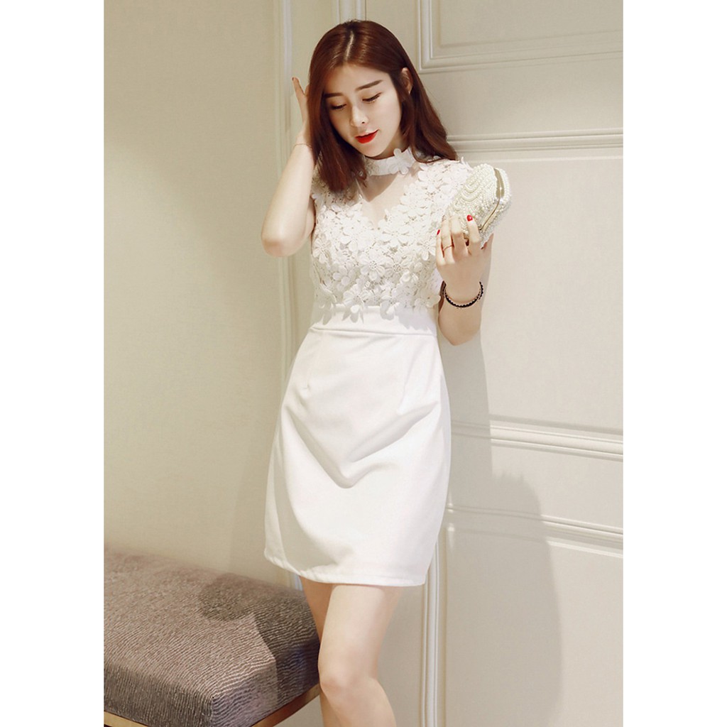 Đầm Ôm Body Dự Tiệc Phối Ren Hoa Mai NT6093