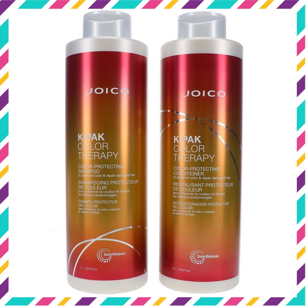 Cặp dầu gội xả giữ màu tóc nhuộm Joico K-Pak Color Therapy
