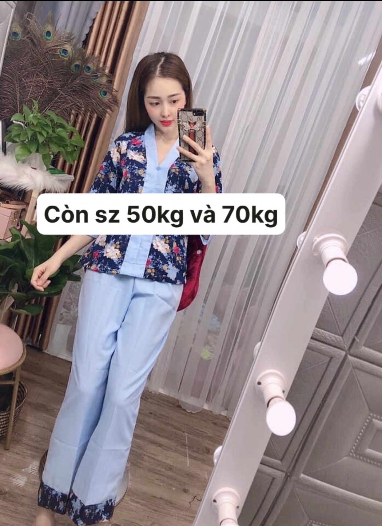 Bộ lam đi chùa size 60 và 50kg