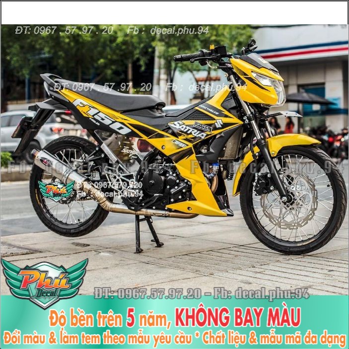 Tem rời Satria vàng đen (B) -mã 3