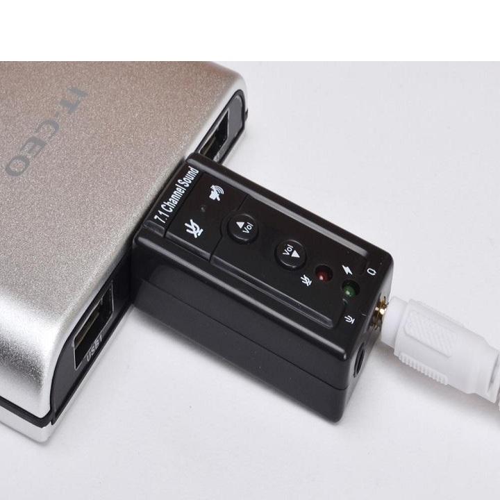 Bộ 02 chiếc USB sound âm thanh 3D ra 2 cổng 7.1
