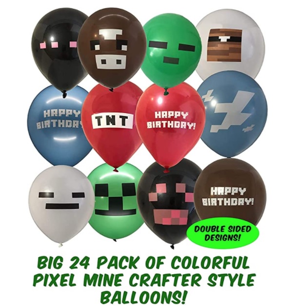 [HCM]Combo 24 bóng bay Minecraft dễ thương
