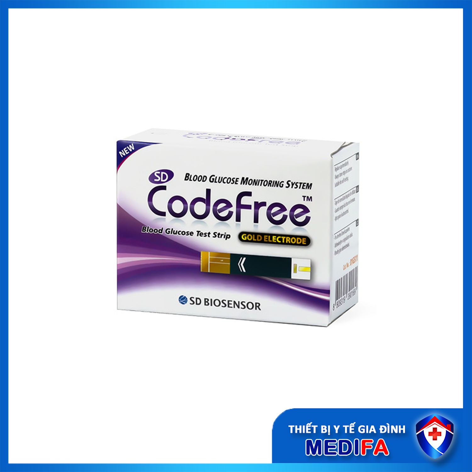 Hộp 50 Que Thử Đường Huyết SD Codefree (SD Code free) - Que Thử Tiểu Đường Hàn Quốc