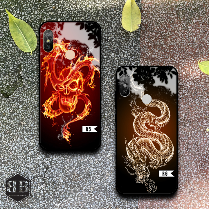 Ốp lưng kính cường lực Xiaomi Redmi Note 6 Pro / Redmi S2 hình rồng đẹp xuất sắc