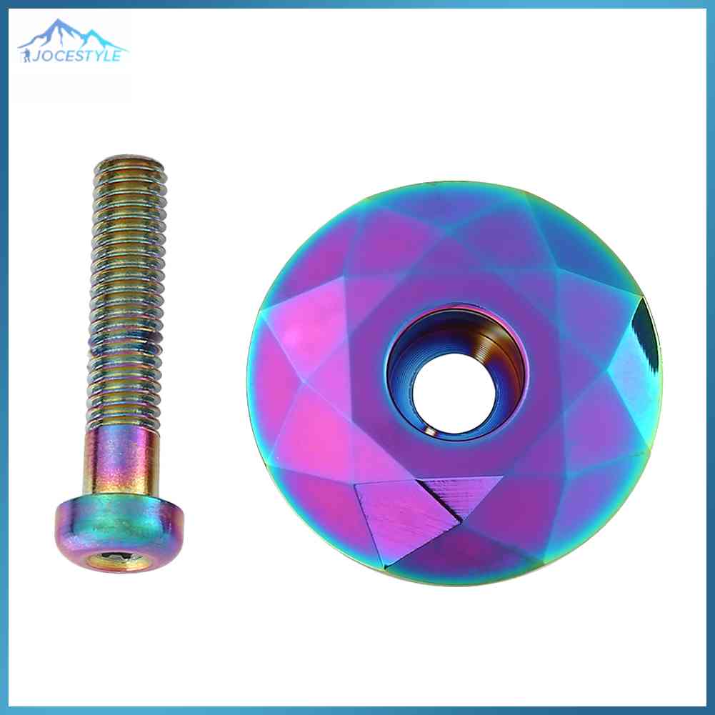 Aluminum Alloy Bicycle Stem Top Cap with Screw MTB Bike Headset Cap Covers