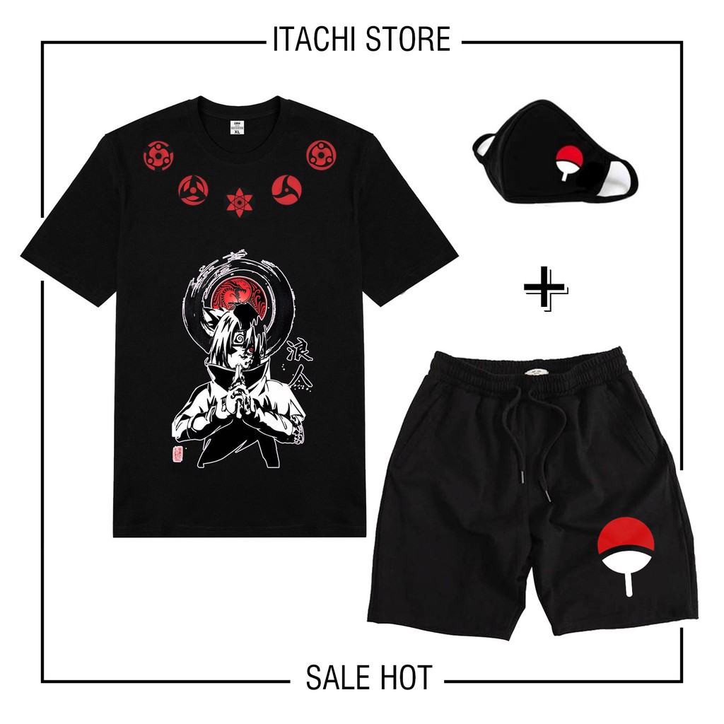 🔥 Mặt hàng ĐỘC ĐÁO 🔥 Áo phông Naruto Akatsuki Itachi Uchiha (Chỉ áo phông)