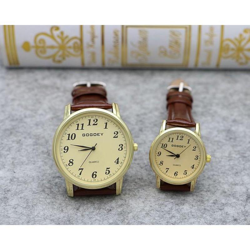 [HCM]Đồng hồ nữ AH470 Gogoey Korea G14 THỜI TRANG cặp dây da mỏng thời trang cổ điển + Tặng kèm hộp và Pin dự phòng
