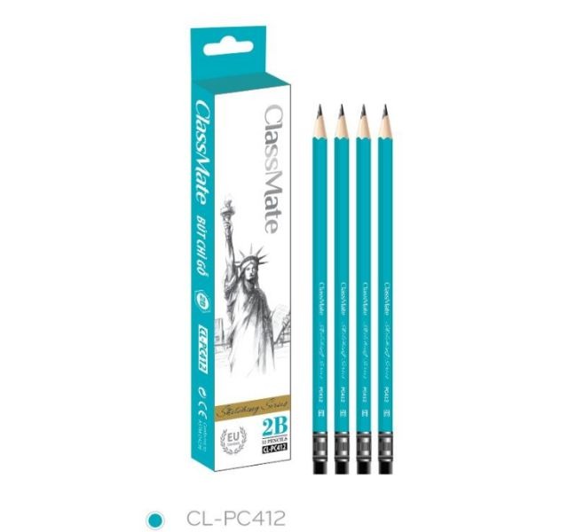 Chì 2B CLassMate  PC412-Hộp 12 cây màu xanh ngọc