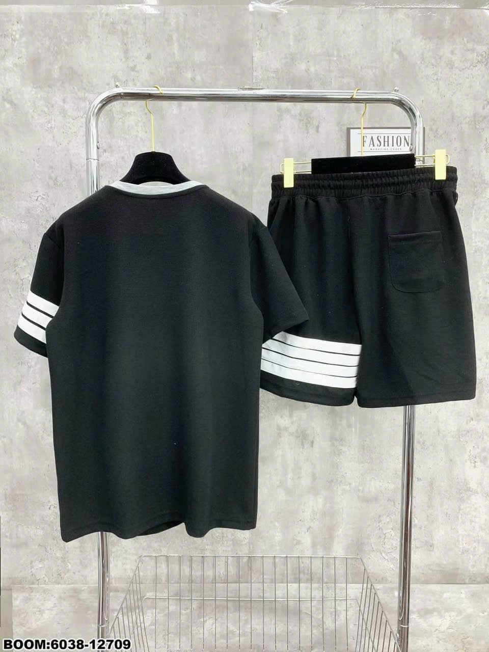 Bộ quần áo nam cổ tròn in chữ chất cotton siêu đẹp bh25