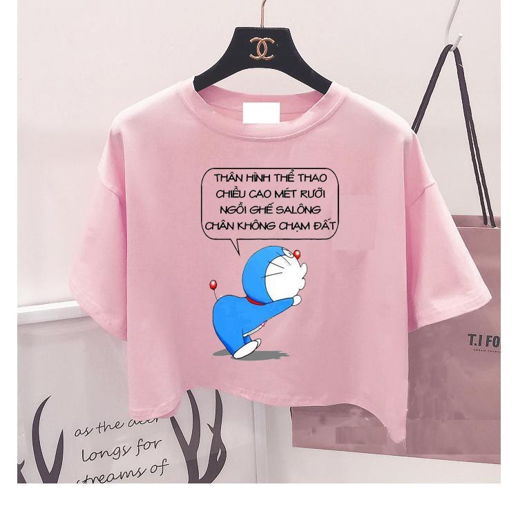 Áo Thun Croptop Doreamon Dễ Thương Hàng Cao Cấp