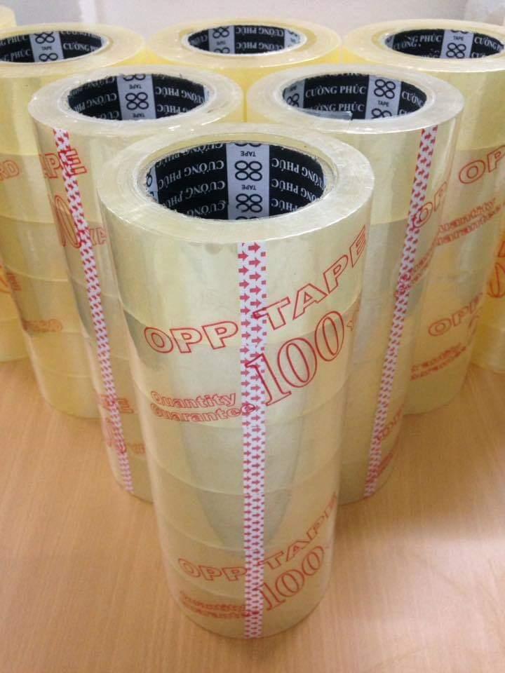 Băng keo trong, đục 100Y ( 6 cuộn / cây )