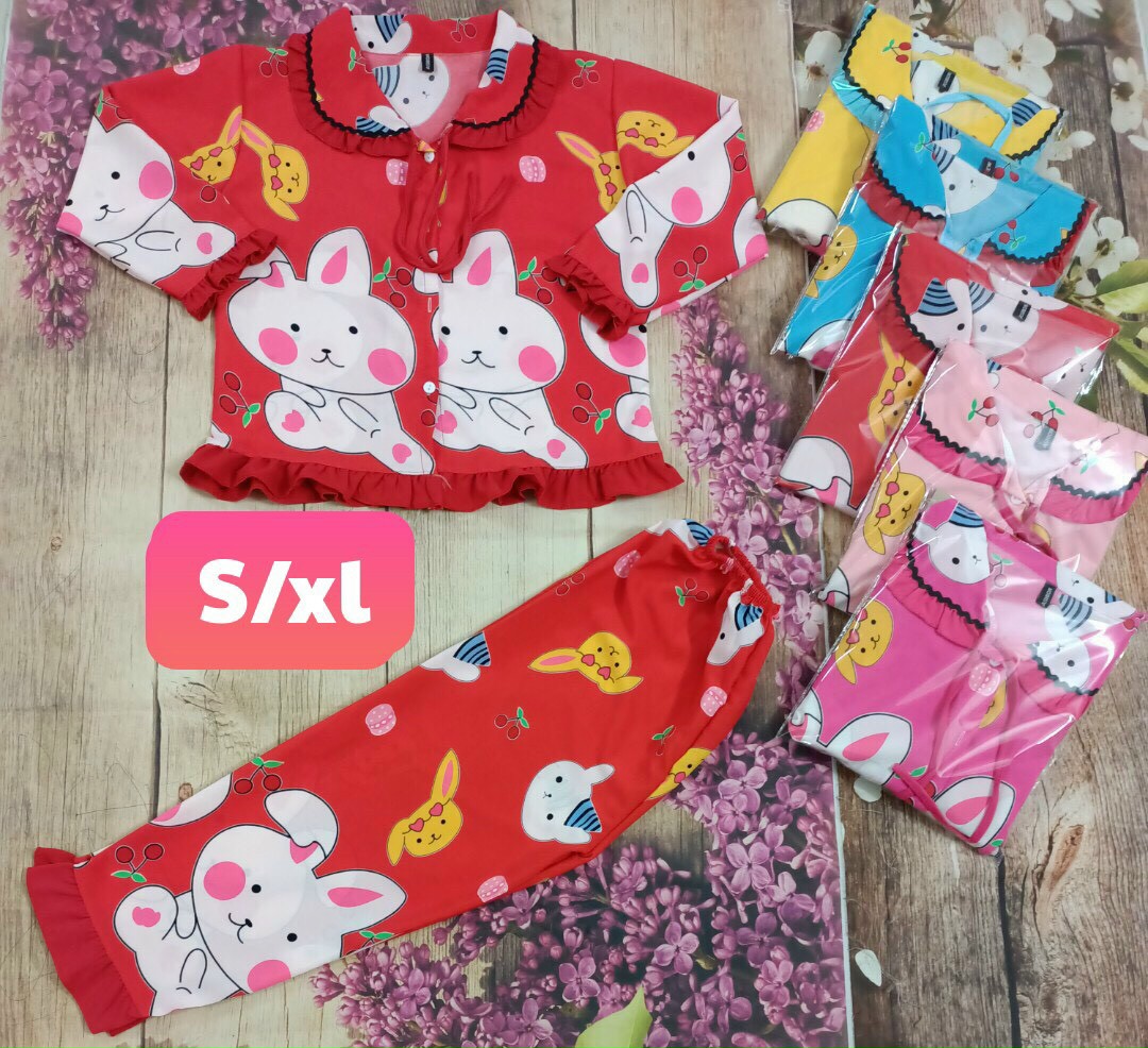 [ 10 - 38kg ]  Đồ Bộ Pijama Lụa Bé Gái Size Lớn - Đồ Bé Gái Mặc Nhà - M60