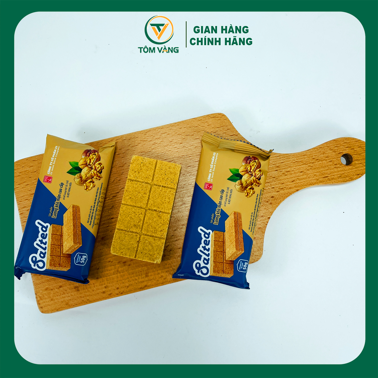 Lương Khô Mặn Cao Cấp Quân Đội ( 1 hộp 10 gói) - Tôm Vàng