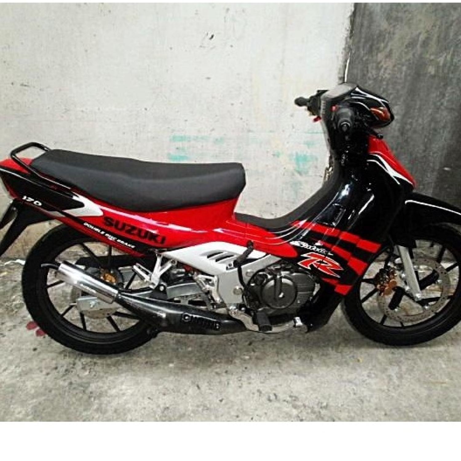 Tem rời suzuki xipo satria 2000 dán xe đỏ đen