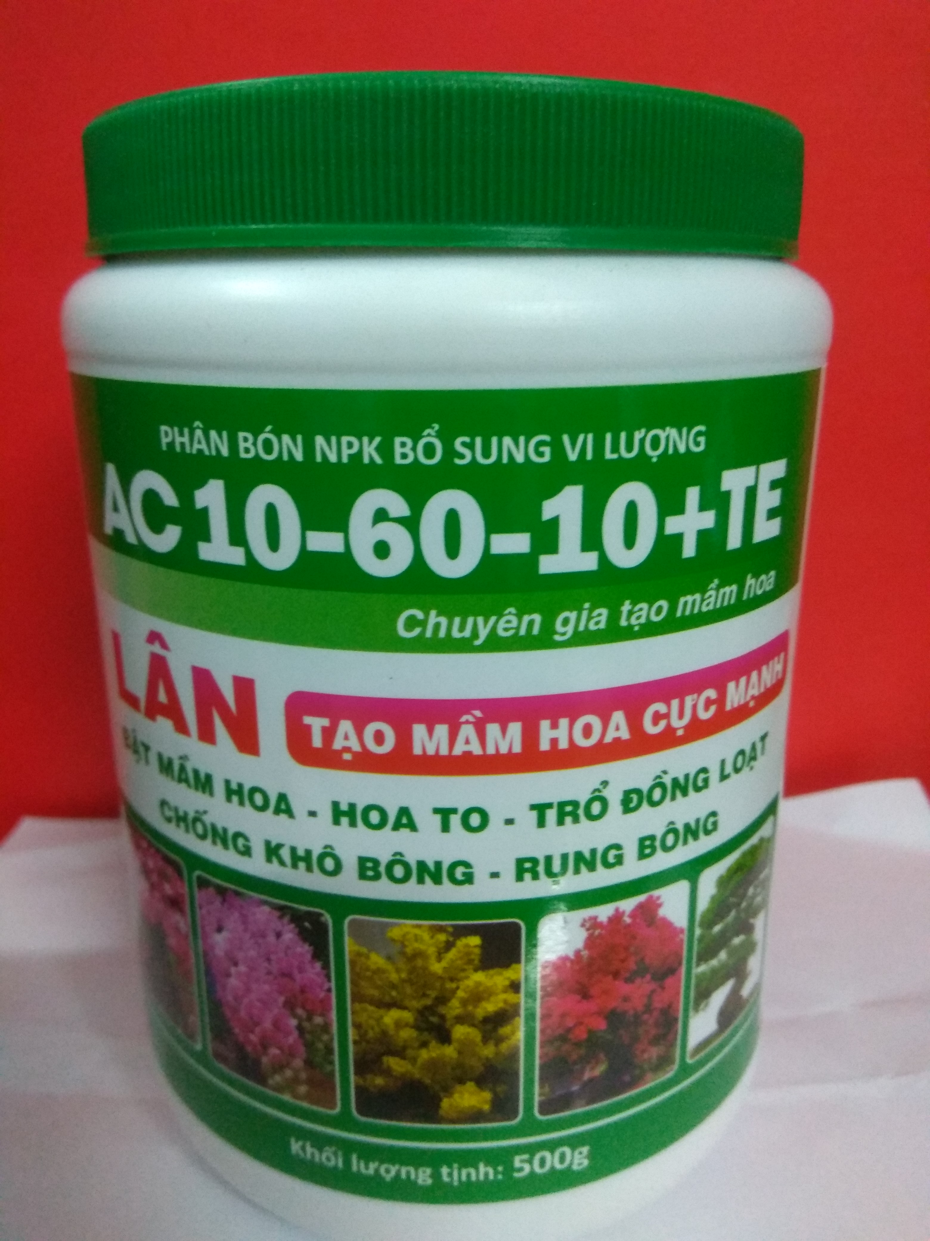 [HCM]Phân bón NPK bổ sung vi lượng AC 10-60-10+TE tạo mầm hoa cực mạnh - chai 500 gram