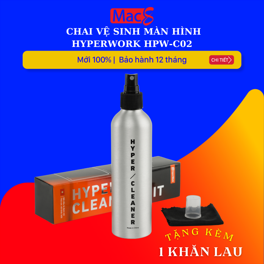 Chai vệ sinh màn hình Hyper Cleaning HyperWork C02 (Hyper Cleaning Kit)