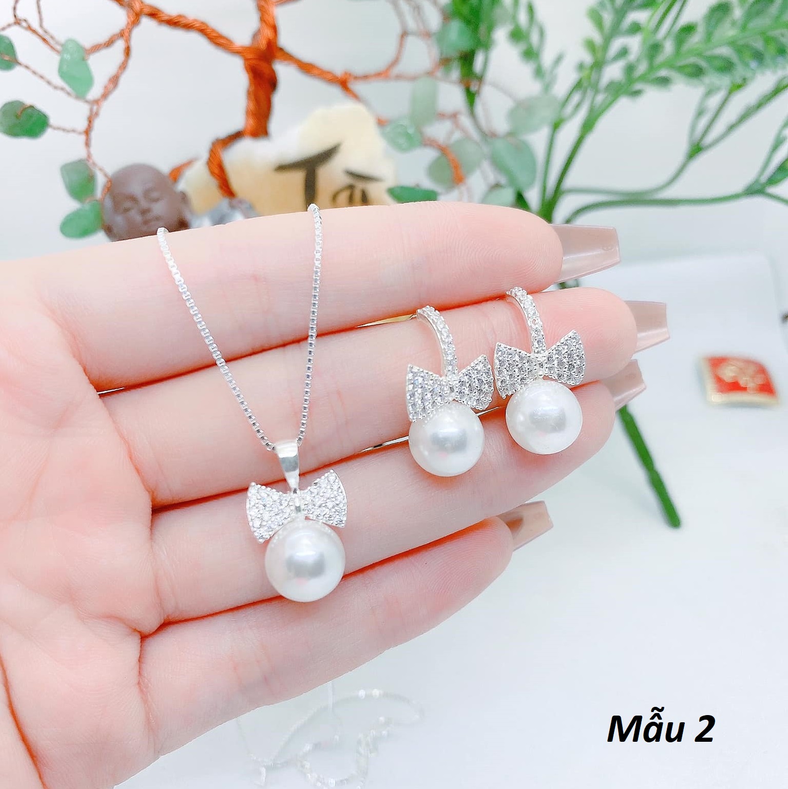Bộ trang sức bạc ta các mẫu MS183