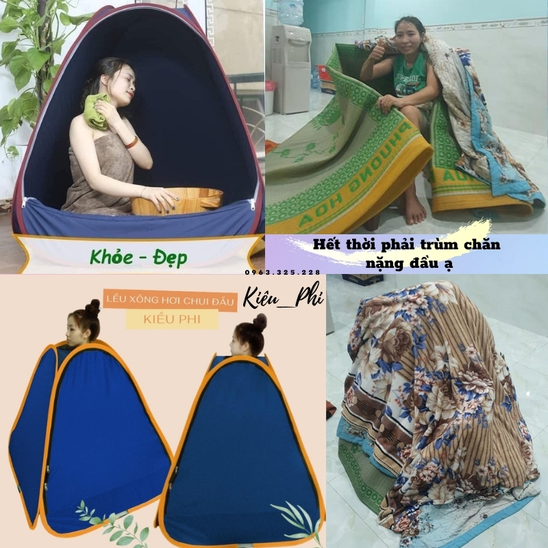 Lều xông hơi giá rẻ tự bung chui đầu tại nhà sau sinh cao cấp giá rẻ Kiều Phi ( màu ngẫu nhiên) bảo hành 18 tháng khung cam kết không gỉ