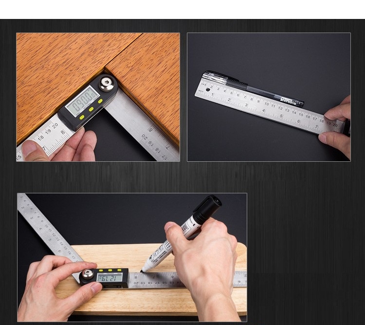 Thước đo góc,đo độ điện tử 200mm 360 độ