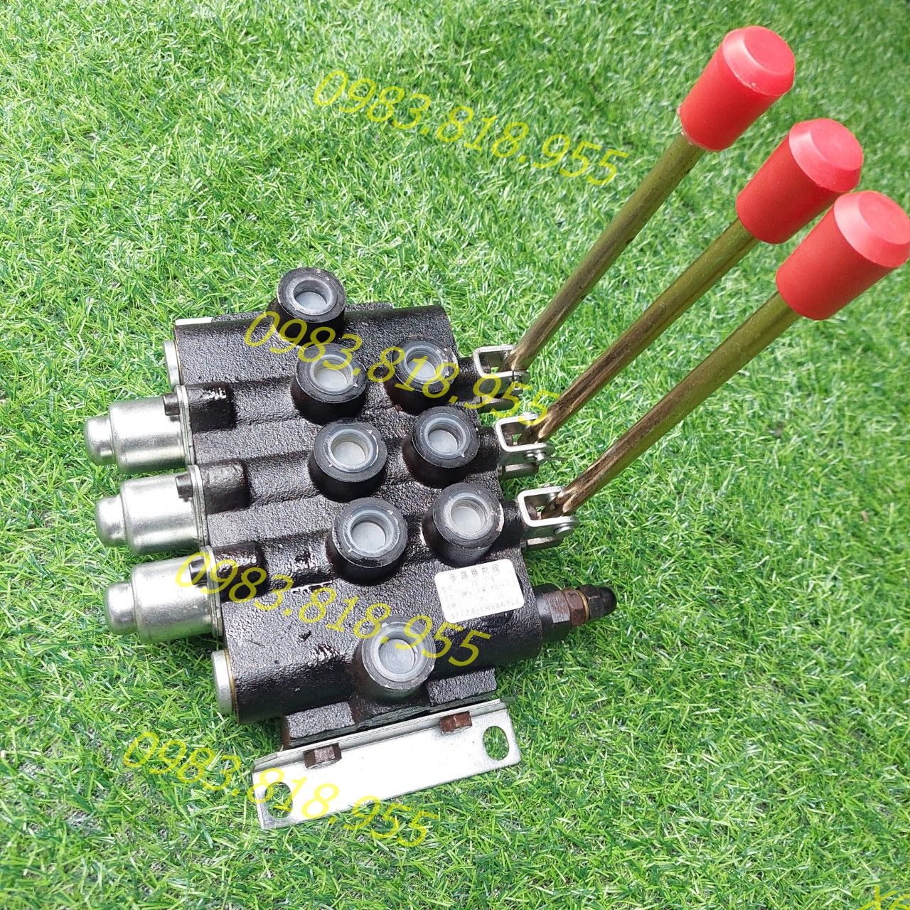 Van thủy lực 2 chiều gạt tay - van 3 điều khiển 3 xy lanh xe nâng van 4 tay van phân phối