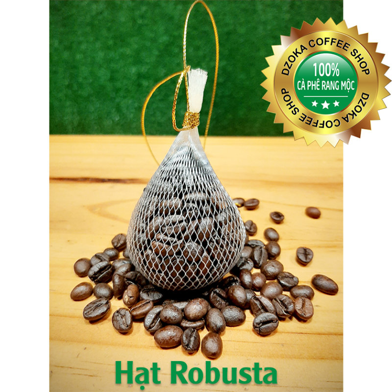 Túi thơm hạt cà phê rang mộc robusta 25gr chuyên hút ẩm, khử mùi và làm thơm xe ô tô, tủ quần áo, bàn làm việc, không gian phòng..