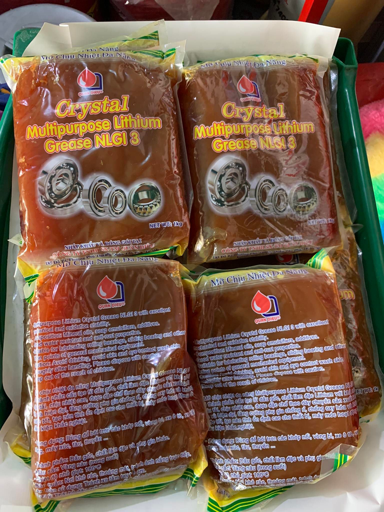 Mỡ Chịu Nhiệt Đa Năng Sinopec Crystal Grease NLGI 3 (1kg)