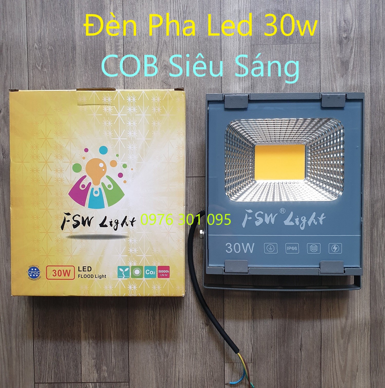 Đèn led pha 30w đủ wát và thiếu wat
