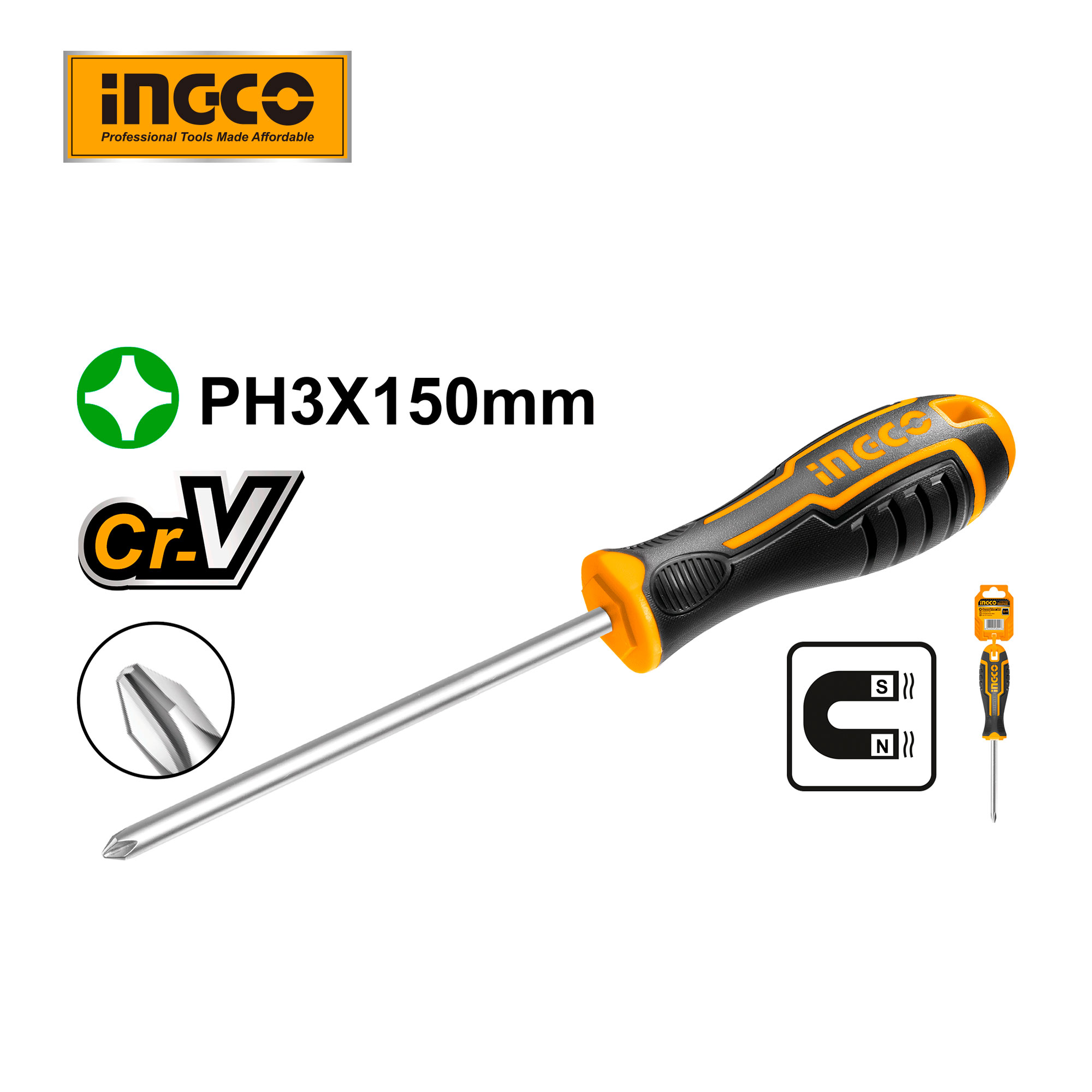 Tua vít bake - dài 150mm/200mm INGCO HSDSPH3150, HSDSPH3200