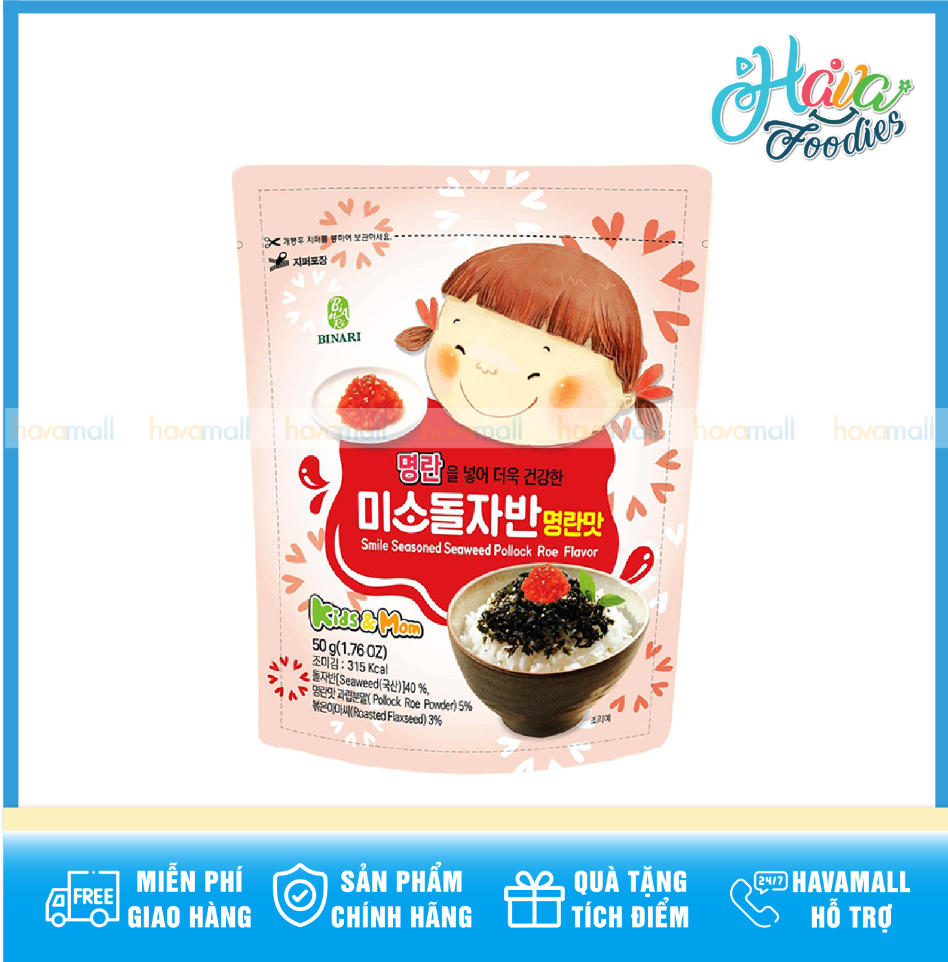 BÁO GIÁ RONG BIỂN TRỘN CƠM ARGO - GÓI 50G | Shopee Lazada Sendo Tiki mới nhất 76 Rong Biển Trộn Cơm Em Bé Cười Vị Trứng Cá Pollock – Smile Seasoned Seaweed Pollock Roe Flavor 50g